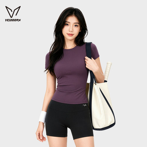 维动修身显瘦上衣运动短袖T恤女