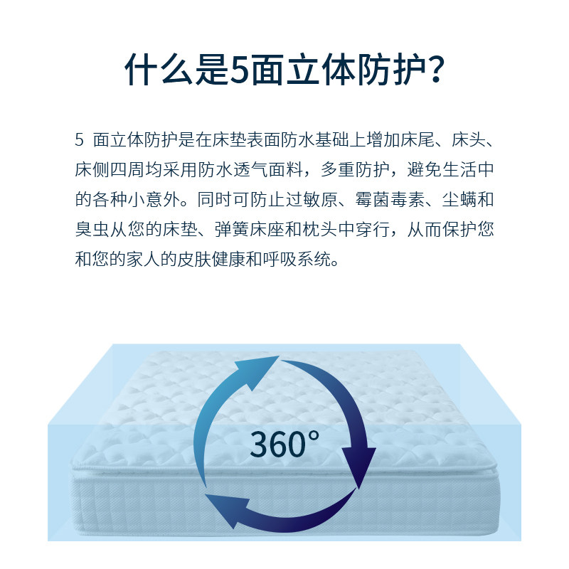 防水透气床笠抑菌防螨虫防尘高端床垫保护罩隔尿床罩