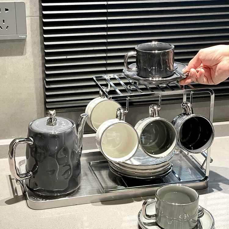 厂家轻奢咖啡杯子套装陶瓷杯碟英式下午茶餐具日式杯子风格