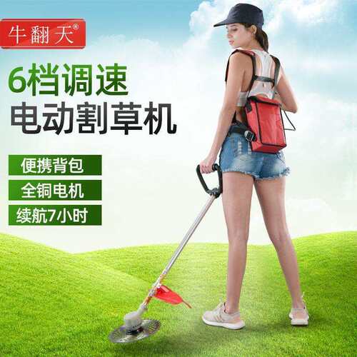 无刷电动割草机充电式小型农用多功能背负除草园林家用草坪打草机