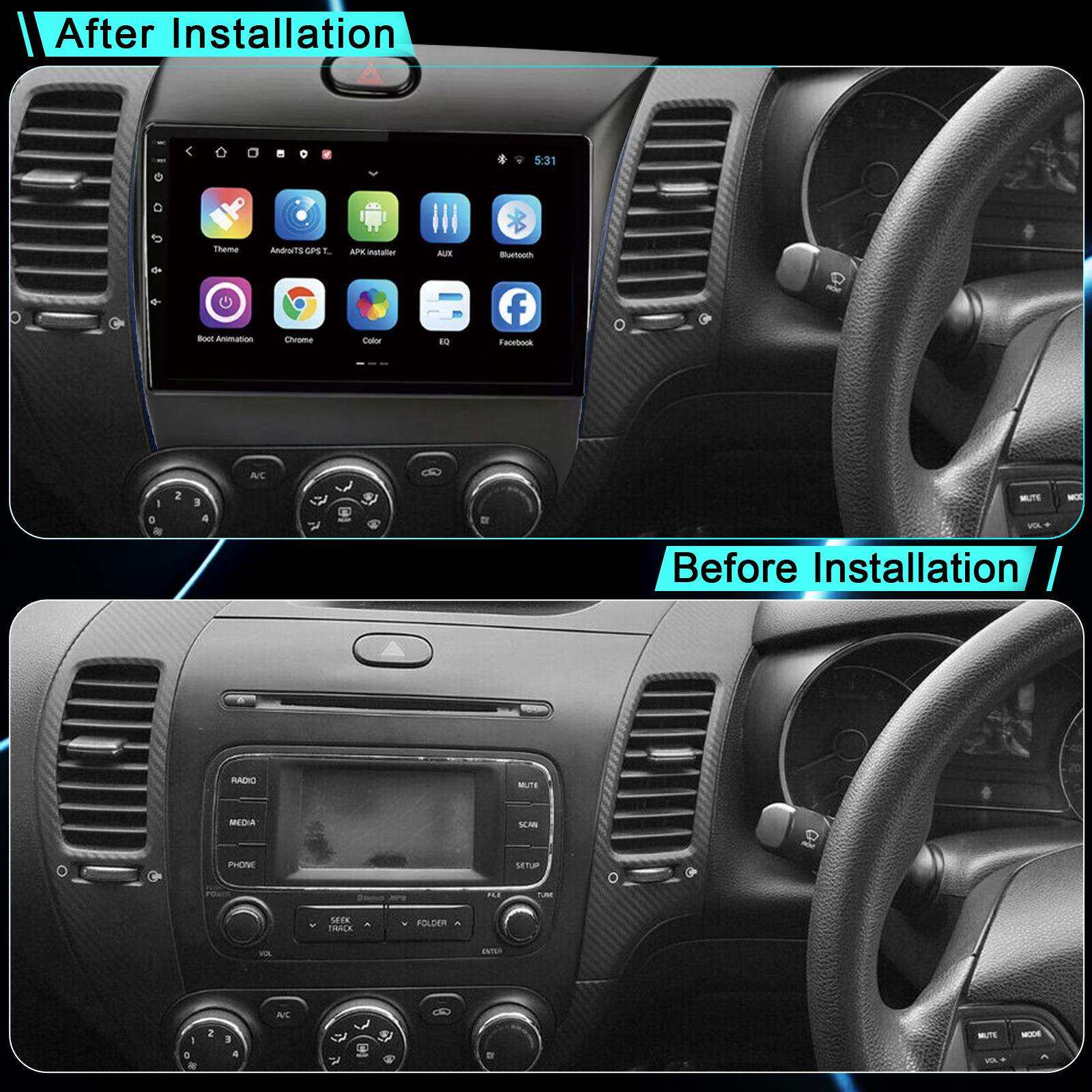 适用起亚赛拉图/k3/福瑞迪2013- 汽车导航显示屏八核无线CarPlay