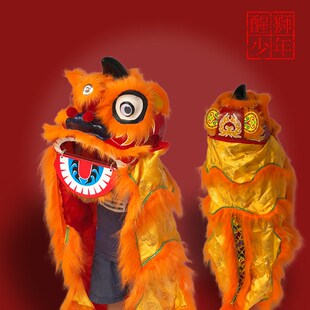 儿童舞狮子整套新年雄狮小孩单双人醒狮鼓道具幼儿园表演玩具套装
