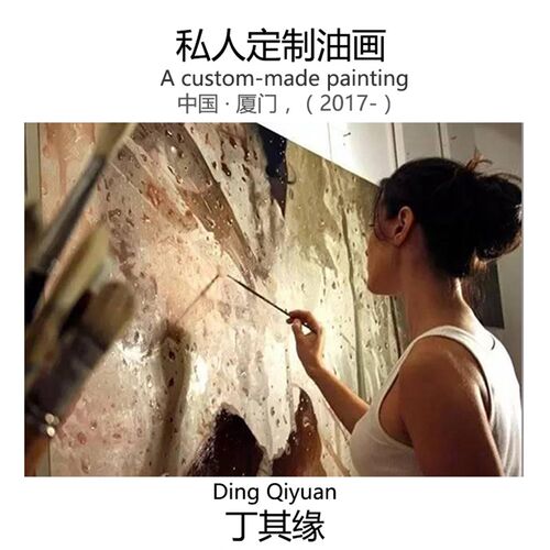 纯手绘油画定制人物动物风景肖像照片玄关装饰画客厅背景墙高端画