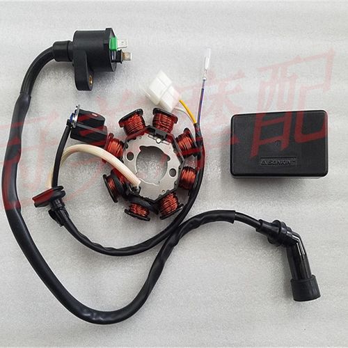 喜之星时代之星时尚之星HJ100T-2/3/7磁电机充电线圈点火器高压包