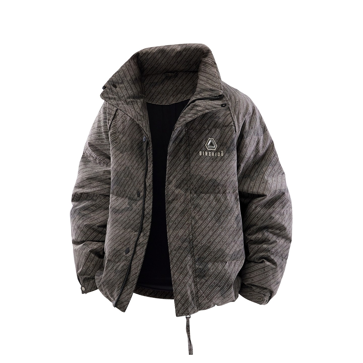 立领迷彩羽绒服男冬季新款休闲面包服保暖外套