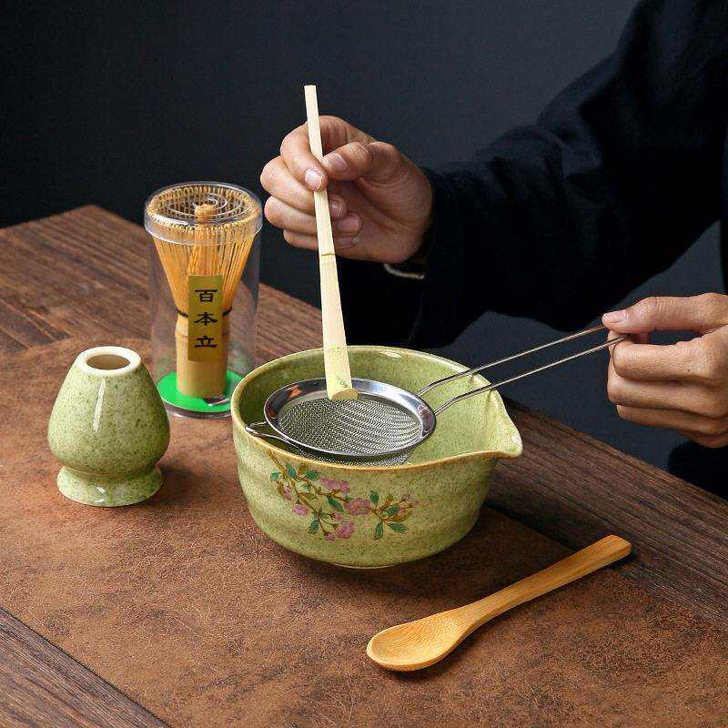抹茶碗陶瓷日式打抹茶用套装茶筅竹子抹茶刷百本立宋点茶道E18