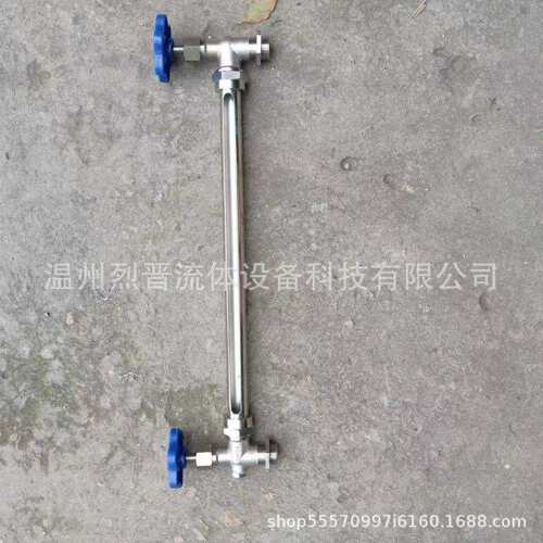 烈晋玻璃管不锈钢丝扣/法兰液位计X29W/X49W-16P油位计水位计考克