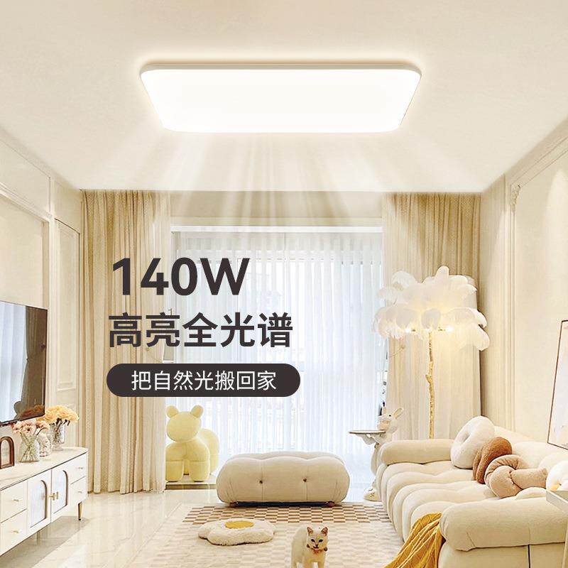 照明小白灯全光谱护眼吸顶灯客厅主灯卧室灯新款全屋灯具