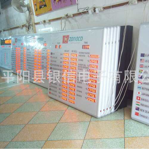 LED电子外币牌价兑换外汇汇率屏 利率牌  版面尺寸按要求制作