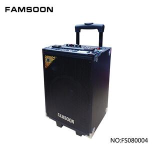 厂家8寸拉杆户外音箱带话筒卡拉OK户外大功率广场舞插卡音响