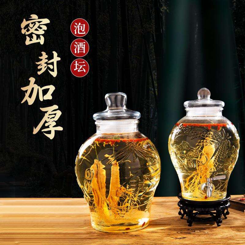 泡酒玻璃瓶带龙头10斤20斤30加厚酒罐家用密封酒坛子酒坛酒瓶图片