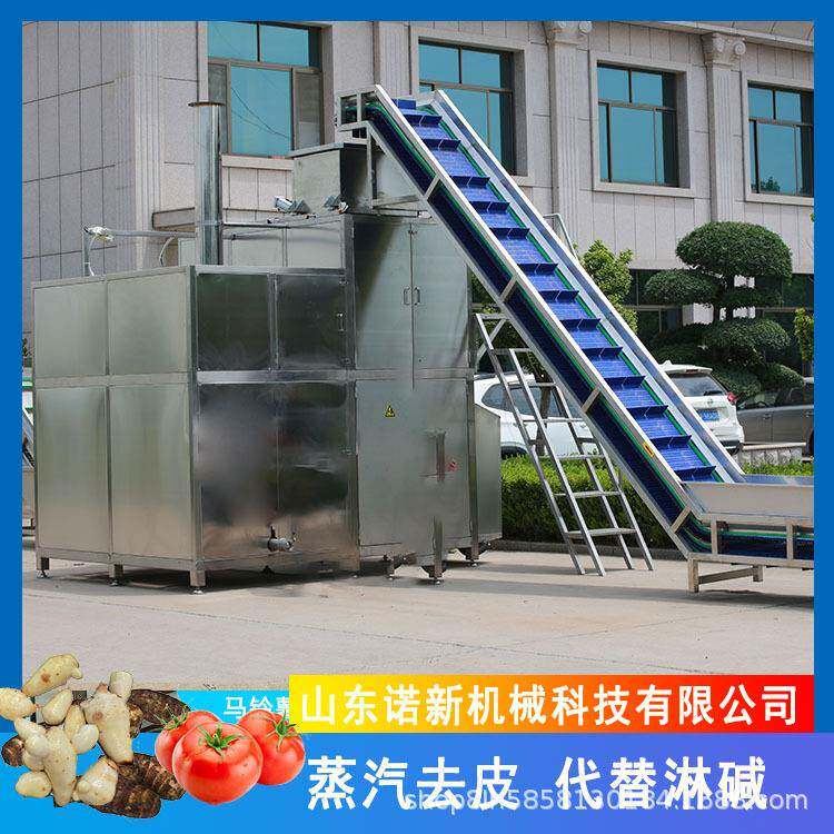 诺新马铃薯蒸汽脱皮机红薯去皮机带土豆加工工艺配方