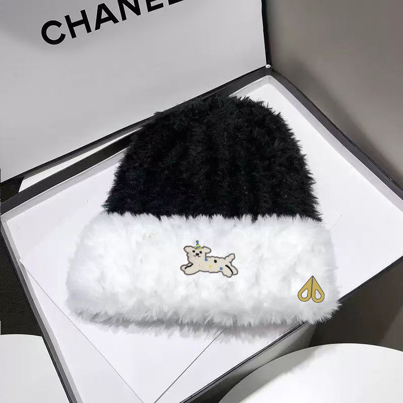 MOOSE时尚百搭毛绒棒球帽男女款秋冬保暖防寒针织护耳帽