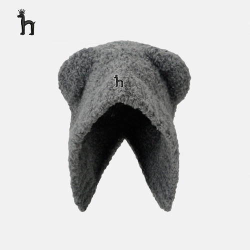 【官网正品】哈吉斯尼森可爱小熊帽子女秋冬新款百搭保暖