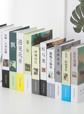 中文现代假书摆件中式仿真书装饰书家居道具样板间创意道具书壳