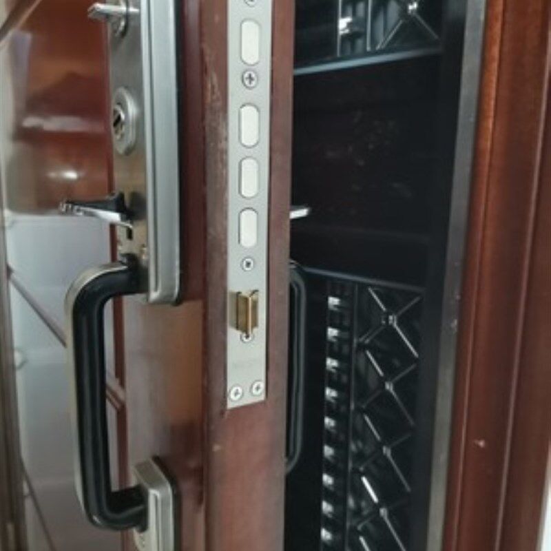 按压式老式大把拉手老式防盗门面板不锈钢门门把手锁具配件按压门