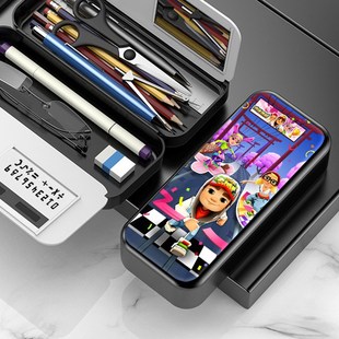 2023新款地铁跑酷文具盒小学生铅笔盒笔袋双层大容量笔盒男女款