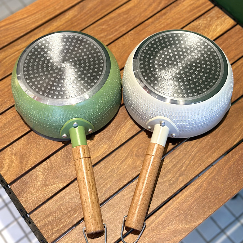 雪平锅宝宝副食品麦饭石不粘电磁炉专用小奶锅一人用煮泡面小锅陶