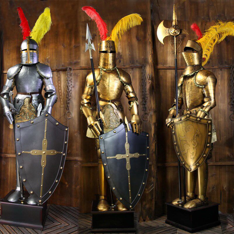 超大号铁艺士兵中世纪骑士盔甲武士酒吧餐厅门口橱窗落地气派摆设,家居饰品,装饰摆件,淘宝优惠券,粉丝福利购,淘宝优惠卷