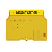 贝迪一体式 塑料停工锁具工作站挂板 安全工业管理高级带盖门壁挂式