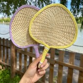 DIY材料定制扇子配件夏天手工编织小蒲扇芭蕉扇手摇草扇拍照道具