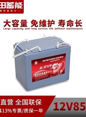 小金刚堆高车用6EVF80/85电瓶升降平台12V85AH叉车蓄电池铅酸电池