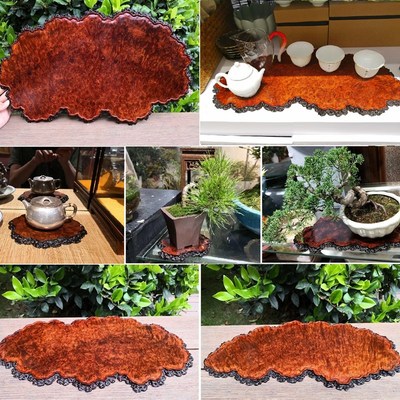 一物一拍花梨瘿木满瘤疤茶盘干泡台盆景底座机架花架红木工艺摆件