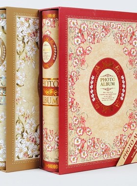 相册影集插页式4D大6寸200张相册家庭宝宝成长大六寸照片相册相簿
