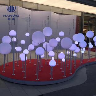 led呼吸之光泡泡灯景区森林吹气七彩感应互动户外氛围景观灯