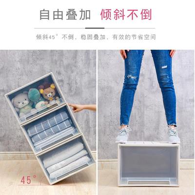 47CM深透明抽屉收纳箱塑料盒储物箱收纳盒组合-台州厂家直销