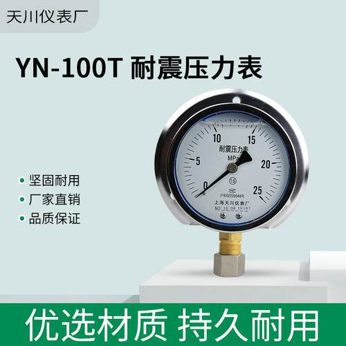YN-100T耐震径向带后边 船用耐震压力表 1MPa M20*1.5压力计STCIF