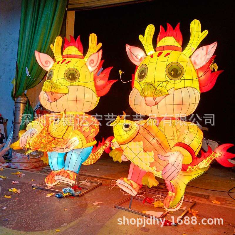 龙年春节花灯大型户外花灯元宵灯会庙会动物造型花灯大型龙灯景区