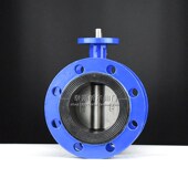 16QB3装 气动 无头法兰蝶阀D041X 电动执行器 国标球体不锈钢板