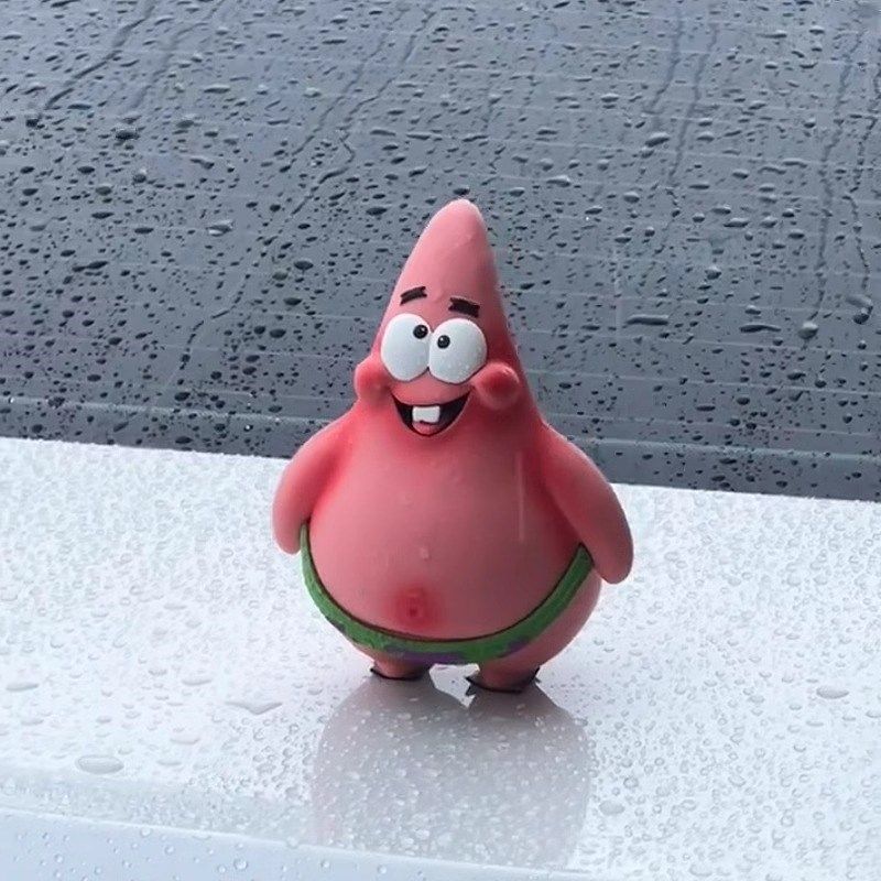 派大星汽车外部装饰车顶玩偶卡通车载内饰品摆件中控台创意后尾部