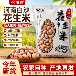 忆川思河南大白沙生花生米 新货饱满大颗粒 农家自种原味散装