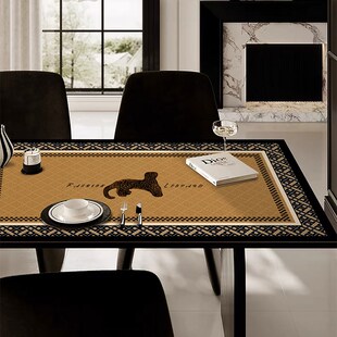 复古高级感皮革桌垫方形防水防油免洗写字台可擦洗梳妆台盖布定制