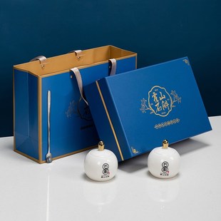 霍山石斛包装 盒礼品盒陶瓷密封罐150克铁皮枫斗高档木盒送礼定制