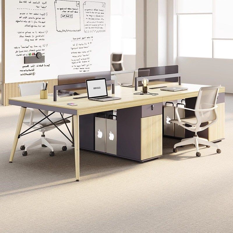 办公桌椅组合四4双人位职员工位6卡座简约现代办公室财务桌子家具