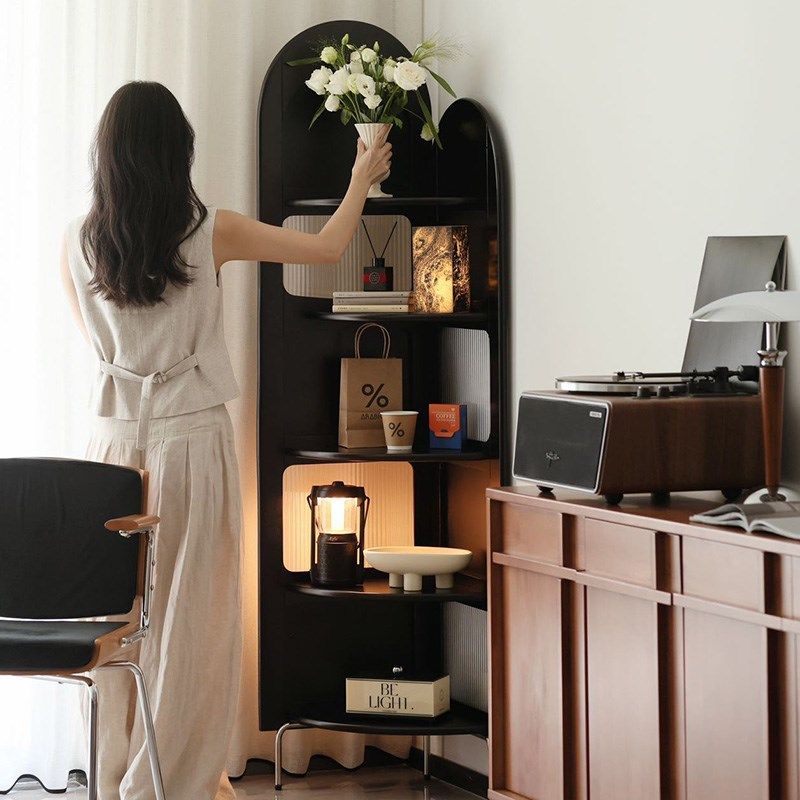 法式实木转角柜置物书架中复古沙发边玻璃落地拐墙角床头隔断屏风,住宅家具,角柜,淘宝优惠券,粉丝福利购,淘宝优惠卷