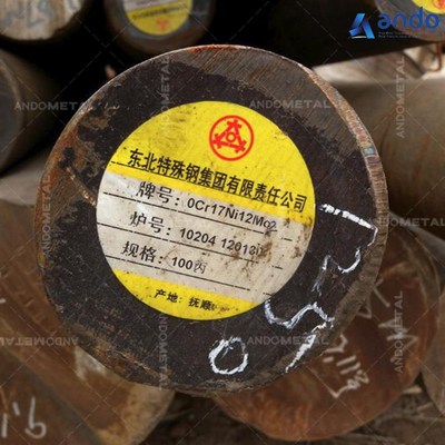 国标0Cr17Ni12Mo2(06Cr17Ni12Mo2)不锈钢圆棒 圆钢 光圆 光棒