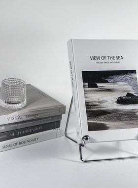 样板间装饰品仿真书简约黑白灰售楼处客厅书房书架摆件拍照道具书