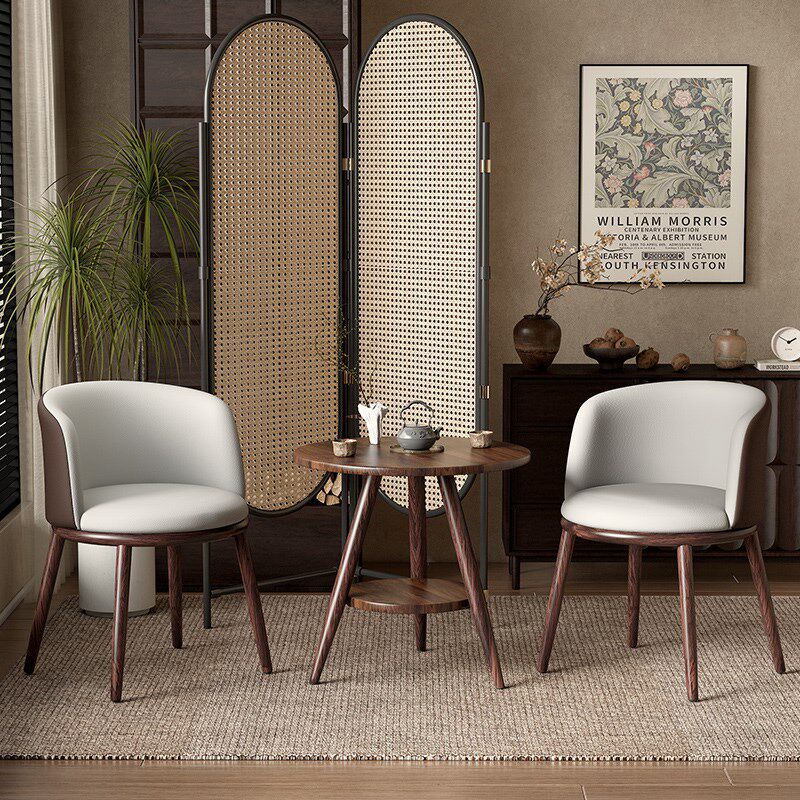 中古风阳台休闲茶桌椅组合一桌两椅卧室接待小圆桌洽谈桌子茶几桌