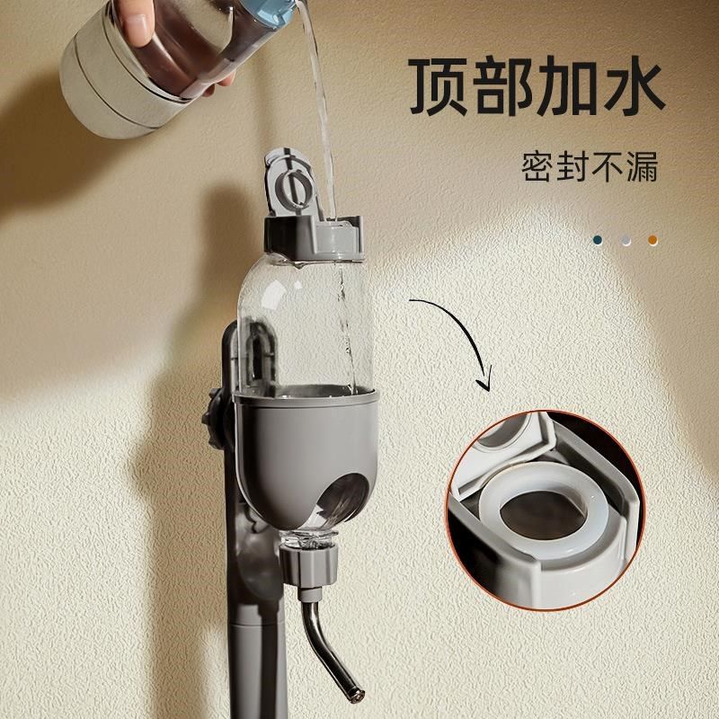 防倒立杆饮水器悬挂喂食碗喂水猫咪狗狗喝水器三钢球不湿嘴带吸盘