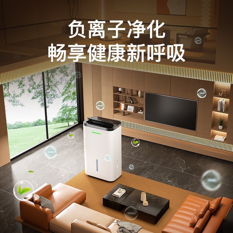 百斯腾空气净化器机5除湿机家用轻音卧室抽湿C燥内干室机地下吸湿