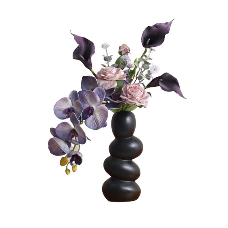 蝴蝶兰把束设计师假花仿真花摆件客厅装饰花餐桌仿生干花插花高档