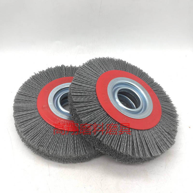 磨料丝轮根雕木雕抛光轮尼龙丝轮工业齿轮圆盘刷研磨刷150*25*32