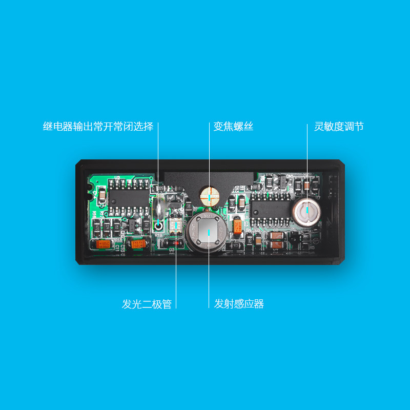 器UMU品门旋转牌新款感应器传感器被动探头自动门红外吸顶探测C暗