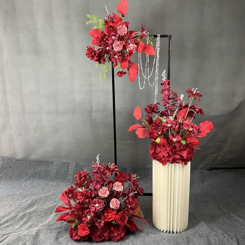婚庆仿真花排大飞燕地排花婚礼舞台布置路引花拱门橱窗展厅装饰花