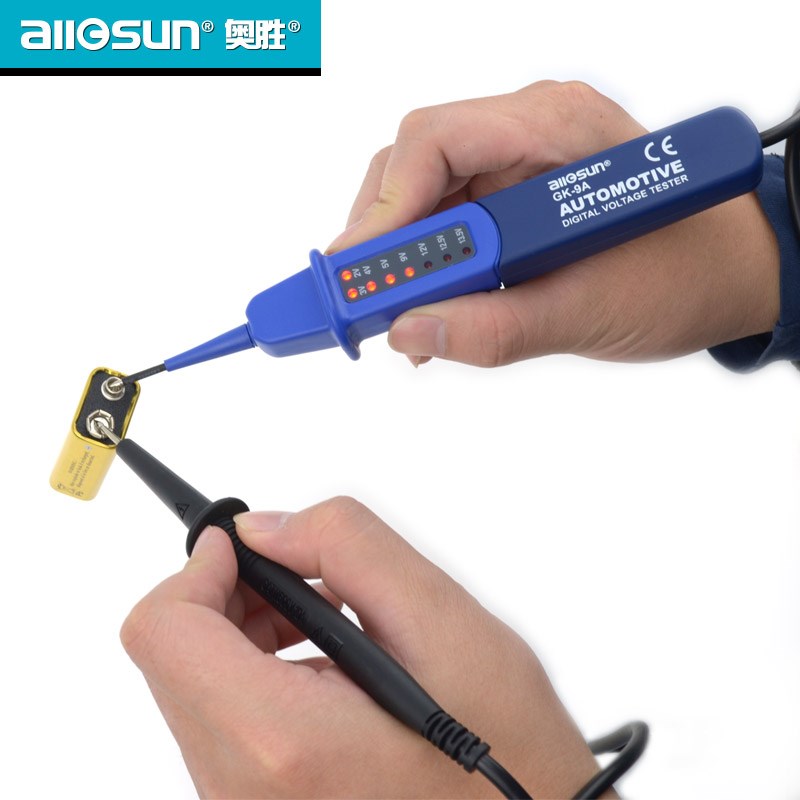 汽车电笔电路测电笔12v车用多功能数显试灯修车检测电压工具