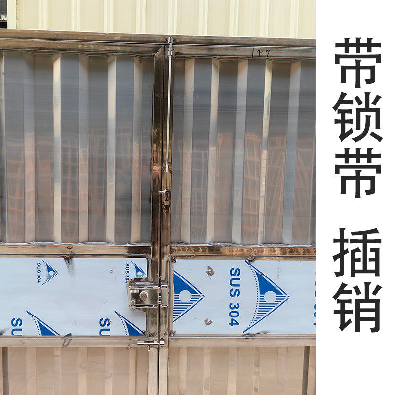 加厚双开不锈钢门对开门乡村对开进户小门尺寸对开门双开入户大门